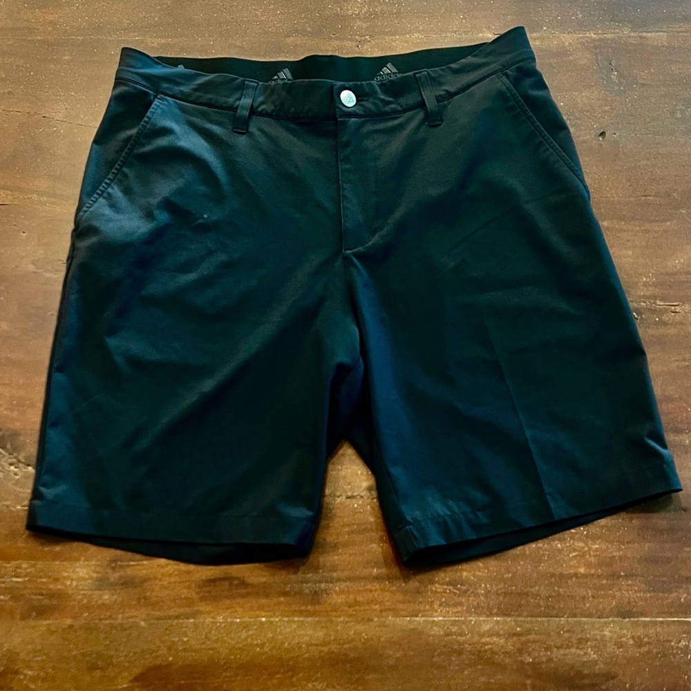 adidas Men's Black Flat Front Shorts - Size 32